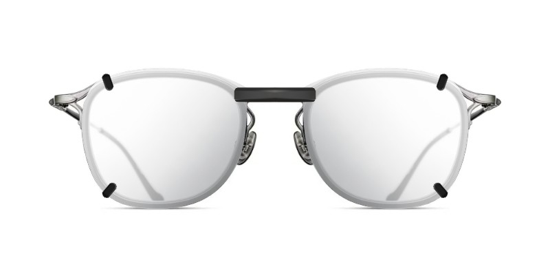 3DClips™ - Custom Clip On Sunglasses For Matsuda M3118 2 Clip-on sunglasses for Matsuda Model with a Magnetic bridge and Silver Mirror | Gray Base | Polarized | 13% Light Transmission lenses