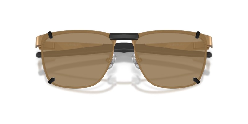 3DClips™ - Custom Clip On Sunglasses For Oakley OY3003 (Flip Kick) 2 Clip-on sunglasses for Oakley OY3003 with a Magnetic bridge and Brown | Polarized | 22% Light Transmission lenses