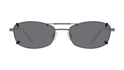 Clip-on sunglasses for Adensco AD227 with a Spring bridge and Gray | Polarized | 14% Light Transmission lenses