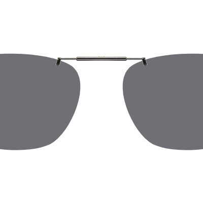 Clip-on sunglasses for advantage MT61 with a Spring bridge and Gray | Polarized | 14% Light Transmission lenses