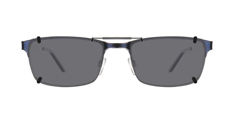 Custom Clip-Ons for Archer & Avery M132 1 Clip-on sunglasses for Archer & Avery M132 with a Spring bridge and Gray | Polarized | 14% Light Transmission lenses