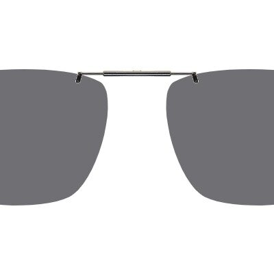 Clip-on sunglasses for Badgley Mischka Auburn with a Spring bridge and Gray | Polarized | 14% Light Transmission lenses