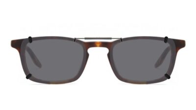Clip-on sunglasses for Barton Perreira Blake with a Spring bridge and Gray | Polarized | 14% Light Transmission lenses