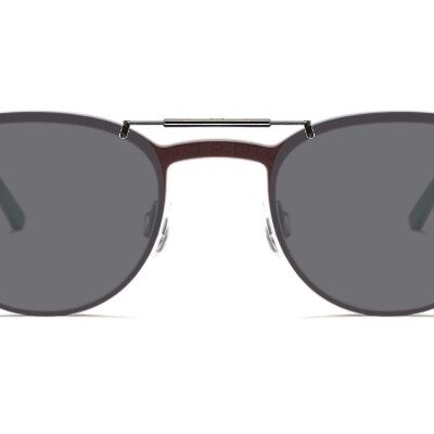 Clip-on sunglasses for Bevel 6540 with a Spring bridge and Gray | Polarized | 14% Light Transmission lenses