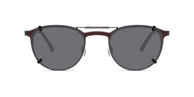 Custom Clip-Ons for Bevel 6540 1 Clip-on sunglasses for Bevel 6540 with a Spring bridge and Gray | Polarized | 14% Light Transmission lenses