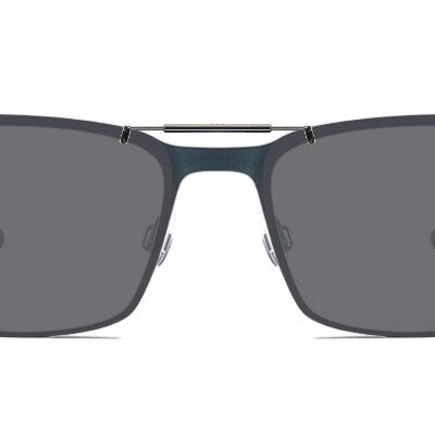 Clip-on sunglasses for Bevel 8714 with a Spring bridge and Gray | Polarized | 14% Light Transmission lenses