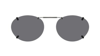 Clip-on sunglasses for Brooks Brothers BB1032 with a Spring bridge and Gray | Polarized | 14% Light Transmission lenses