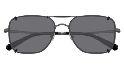 Clip-on sunglasses for Brooks Brothers BB1114J 1035 with a Spring bridge and Gray | Polarized | 14% Light Transmission lenses