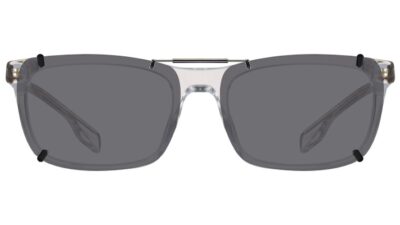 Clip-on sunglasses for Burberry B2334 with a Spring bridge and Gray | Polarized | 14% Light Transmission lenses