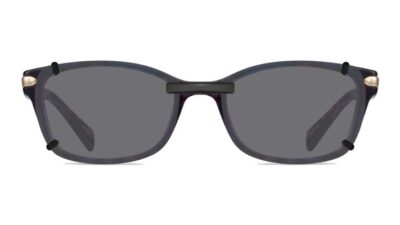 Clip-on sunglasses for Coach HC6065 with a Magnetic bridge and Gray | Polarized | 14% Light Transmission lenses