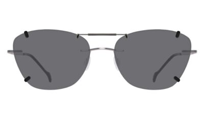 Clip-on sunglasses for Cote D'Azur CDA-410 with a Spring bridge and Gray | Polarized | 14% Light Transmission lenses