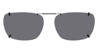 Clip-on sunglasses for Custom Model with a Spring bridge and Gray | Polarized | 14% Light Transmission lenses