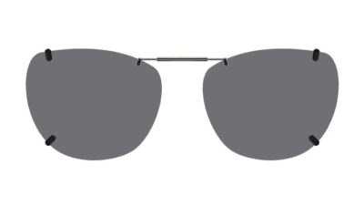 Clip-on sunglasses for EllE EL13480G with a Spring bridge and Gray | Polarized | 14% Light Transmission lenses