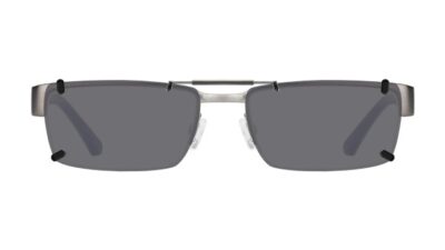 Clip-on sunglasses for Emporio Armani EA1006 with a Spring bridge and Gray | Polarized | 14% Light Transmission lenses