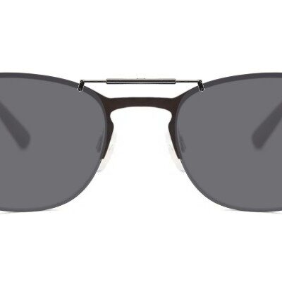 Clip-on sunglasses for Emporio Armani EA1059 with a Spring bridge and Gray | Polarized | 14% Light Transmission lenses