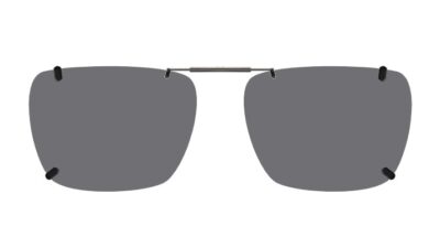 Clip-on sunglasses for Evatik 9259 with a Spring bridge and Gray | Polarized | 14% Light Transmission lenses