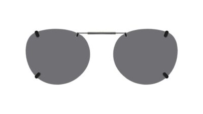 Clip-on sunglasses for Eyefunc 1143 with a Spring bridge and Gray | Polarized | 14% Light Transmission lenses