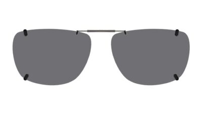 Clip-on sunglasses for Fila VFI173 with a Spring bridge and Gray | Polarized | 14% Light Transmission lenses