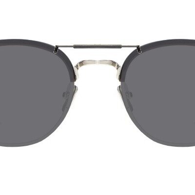 Clip-on sunglasses for Gentle Monster Alio X 01 with a Spring bridge and Gray | Polarized | 14% Light Transmission lenses