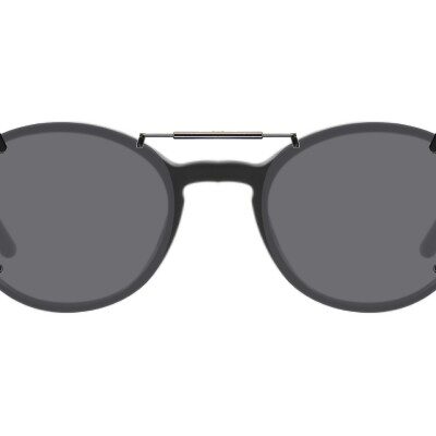 Clip-on sunglasses for Giorgio Armani AR7004 with a Spring bridge and Gray | Polarized | 14% Light Transmission lenses