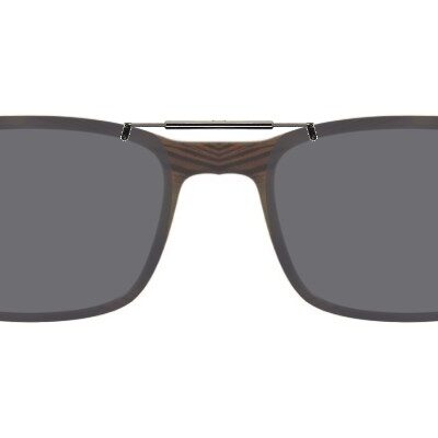 Clip-on sunglasses for Giorgio Armani AR7122 with a Spring bridge and Gray | Polarized | 14% Light Transmission lenses