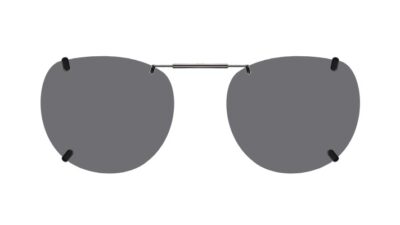 Clip-on sunglasses for John varvatos V371 with a Spring bridge and Gray | Polarized | 14% Light Transmission lenses