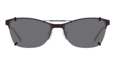 Clip-on sunglasses for Kenneth Cole KC0843-1 with a Spring bridge and Gray | Polarized | 14% Light Transmission lenses