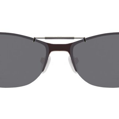 Clip-on sunglasses for Kenneth Cole KC0843-1 with a Spring bridge and Gray | Polarized | 14% Light Transmission lenses