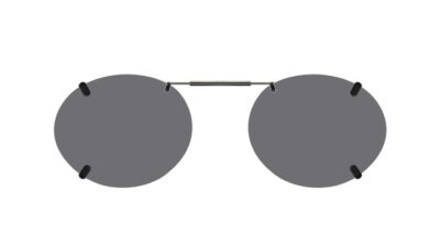 Clip-on sunglasses for Kirkland Signature Lennon 1152699 with a Spring bridge and Gray | Polarized | 14% Light Transmission lenses