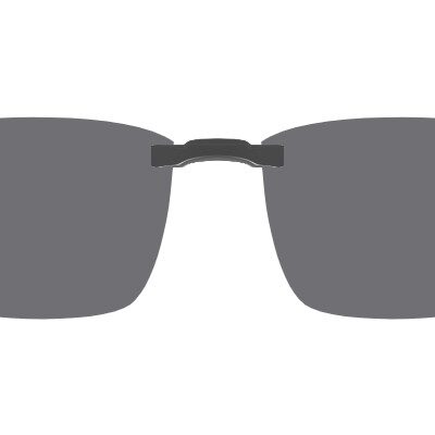 Clip-on sunglasses for Kliik 773 with a Magnetic bridge and Gray | Polarized | 14% Light Transmission lenses