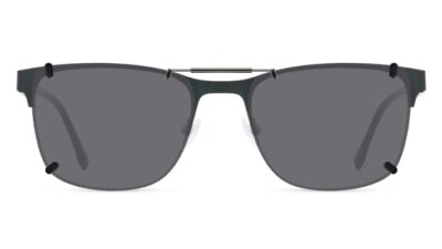 Clip-on sunglasses for Lacoste L2319 with a Spring bridge and Gray | Polarized | 14% Light Transmission lenses