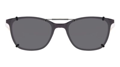 Clip-on sunglasses for Longchamp LO2606 with a Spring bridge and Gray | Polarized | 14% Light Transmission lenses