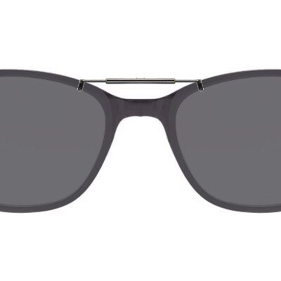 Clip-on sunglasses for Longchamp LO2606 with a Spring bridge and Gray | Polarized | 14% Light Transmission lenses