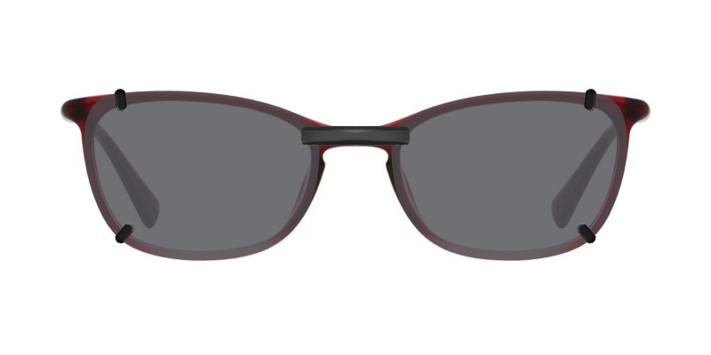 Custom Clip-Ons for Longchamp LO2695 1 Clip-on sunglasses for Longchamp LO2695 with a Magnetic bridge and Gray | Polarized | 14% Light Transmission lenses