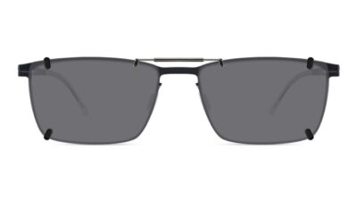 Clip-on sunglasses for Lool Byte with a Spring bridge and Gray | Polarized | 14% Light Transmission lenses