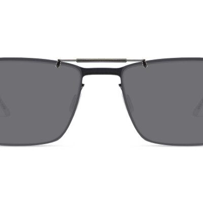 Clip-on sunglasses for Lool Byte with a Spring bridge and Gray | Polarized | 14% Light Transmission lenses