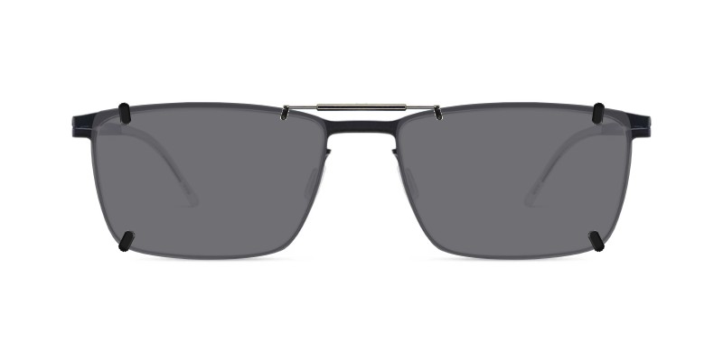 Custom Clip-Ons for Lool Byte 1 Clip-on sunglasses for Lool Byte with a Spring bridge and Gray | Polarized | 14% Light Transmission lenses