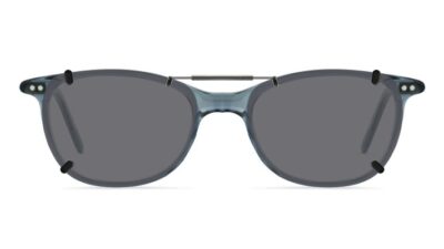 Clip-on sunglasses for Lunor A5 Mod. 603 with a Spring bridge and Gray | Polarized | 14% Light Transmission lenses