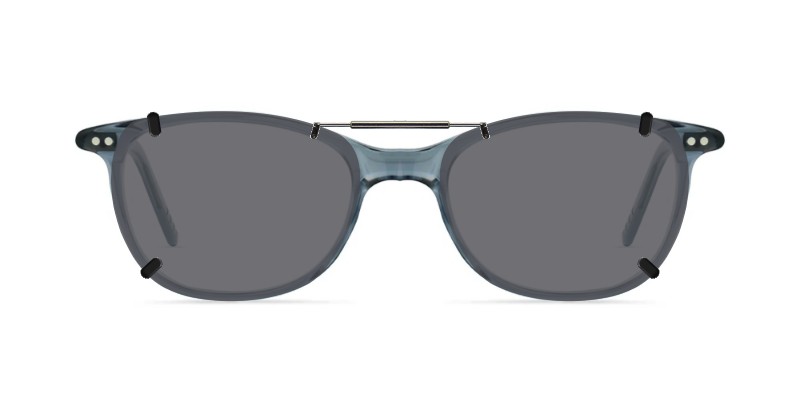 Custom Clip-Ons for Lunor A5 Mod. 603 1 Clip-on sunglasses for Lunor A5 Mod. 603 with a Spring bridge and Gray | Polarized | 14% Light Transmission lenses