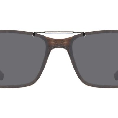Clip-on sunglasses for Marchon M-3031 with a Spring bridge and Gray | Polarized | 14% Light Transmission lenses