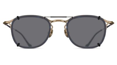 Clip-on sunglasses for Matsuda M3118 with a Spring bridge and Gray | Polarized | 14% Light Transmission lenses