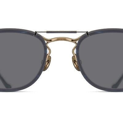 Clip-on sunglasses for Matsuda M3118 with a Spring bridge and Gray | Polarized | 14% Light Transmission lenses