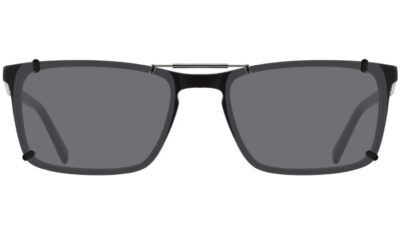 Clip-on sunglasses for Michael Ryen MR-314 with a Spring bridge and Gray | Polarized | 14% Light Transmission lenses