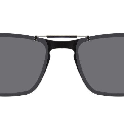 Clip-on sunglasses for Michael Ryen MR-314 with a Spring bridge and Gray | Polarized | 14% Light Transmission lenses