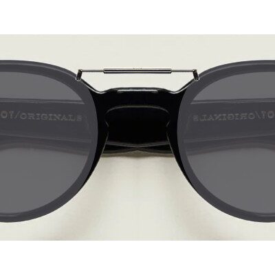 Clip-on sunglasses for Moscot Ezra with a Spring bridge and Gray | Polarized | 14% Light Transmission lenses