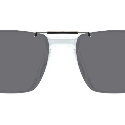 Clip-on sunglasses for Nautica N8187 with a Spring bridge and Gray | Polarized | 14% Light Transmission lenses