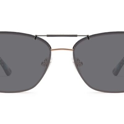 Clip-on sunglasses for Nicole Miller Desert Sky with a Spring bridge and Gray | Polarized | 14% Light Transmission lenses