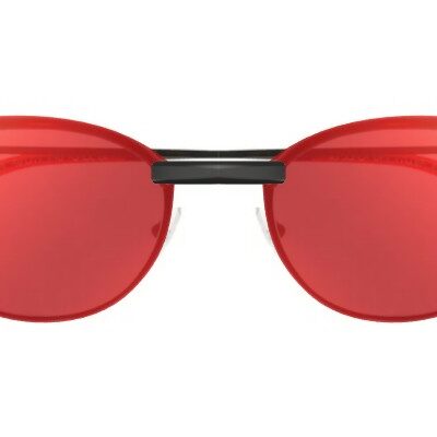Clip-on sunglasses for Nifties NI8548 with a Magnetic bridge and Red Mirror | Brown Base | Polarized | 13% Light Transmission lenses