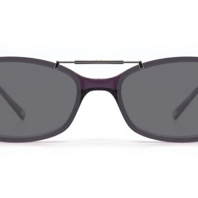 Clip-on sunglasses for Nine West NW5163 with a Spring bridge and Gray | Polarized | 14% Light Transmission lenses