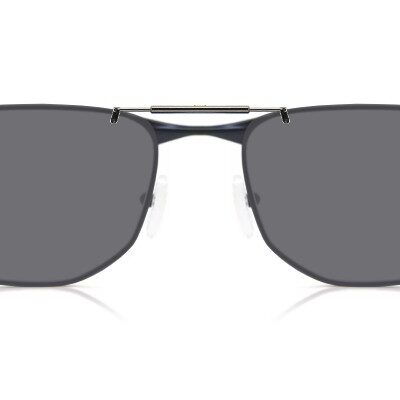 Clip-on sunglasses for Oakley OX3012 with a Spring bridge and Gray | Polarized | 14% Light Transmission lenses
